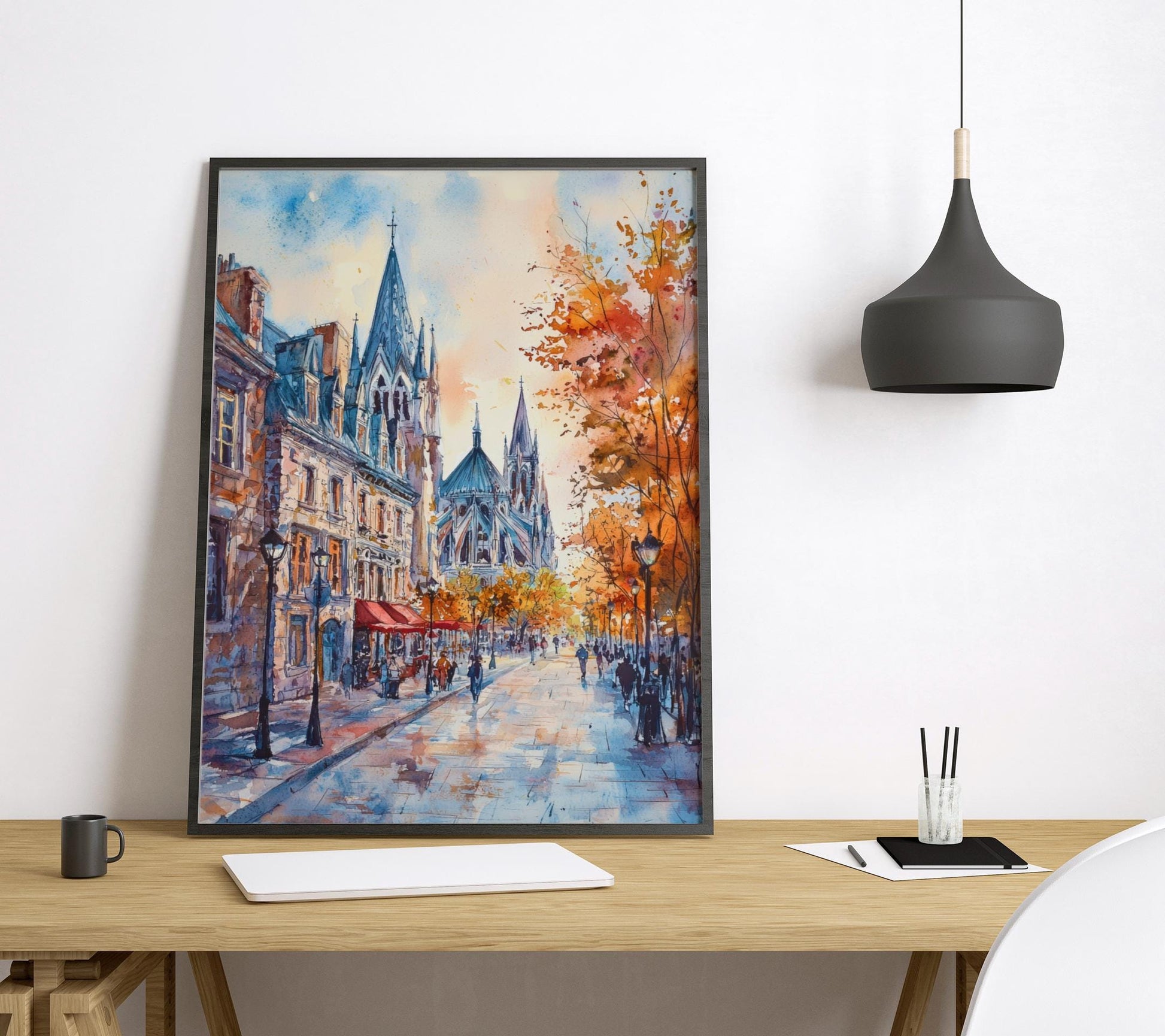 Montreal Watercolor Poster Montreal Travel Print Montreal Canada Art Montreal City Decor Montreal Wall Art