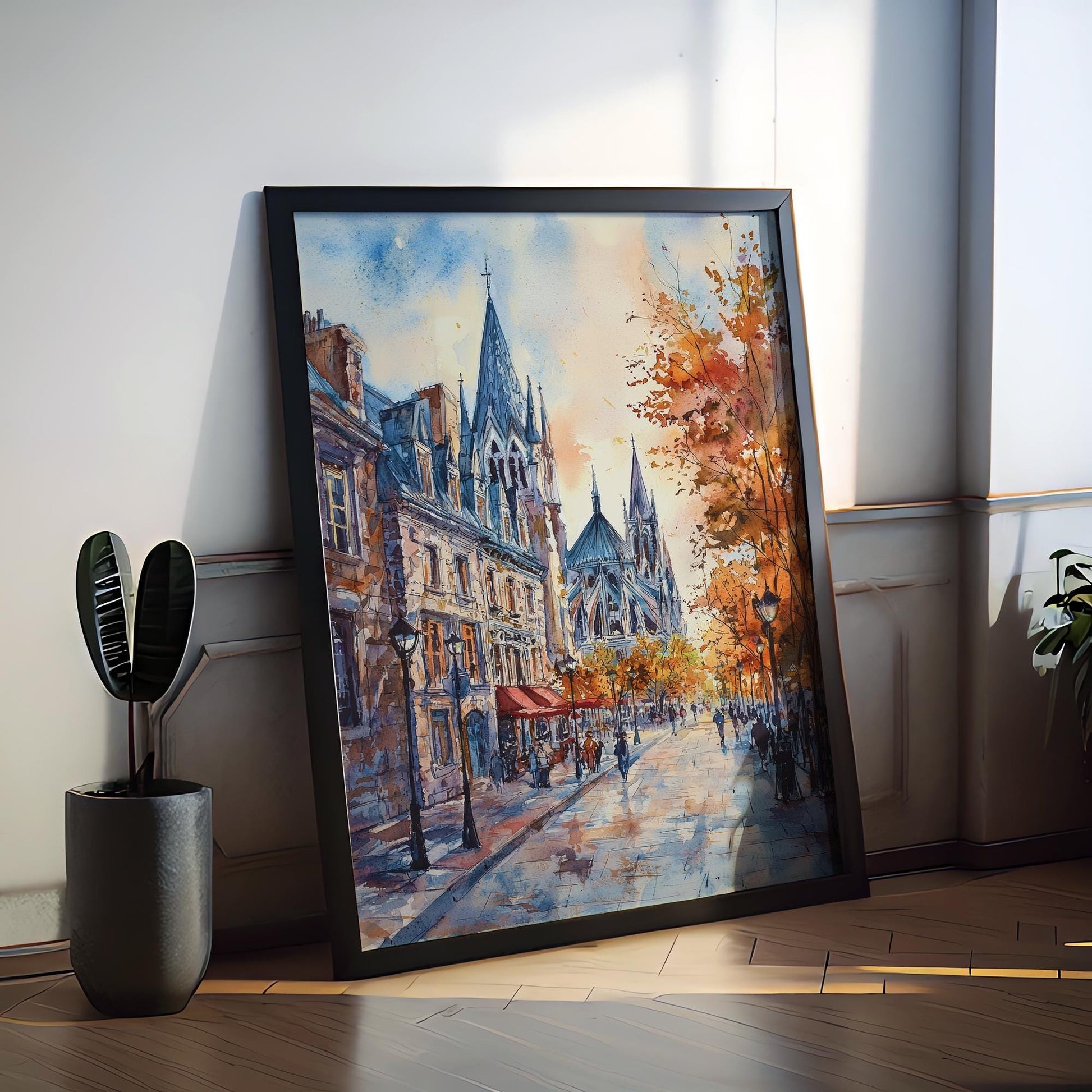 Montreal Watercolor Poster Montreal Travel Print Montreal Canada Art Montreal City Decor Montreal Wall Art