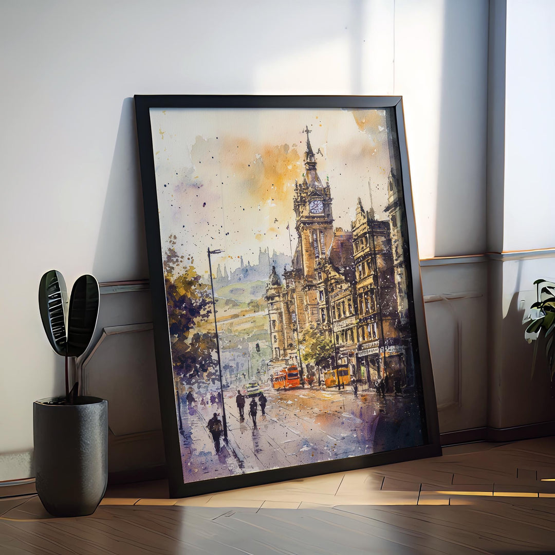 Bradford Watercolor Poster Bradford Travel Print England Wall Art Bradford City Decor Historic Architecture Yorkshire Scene Landscape