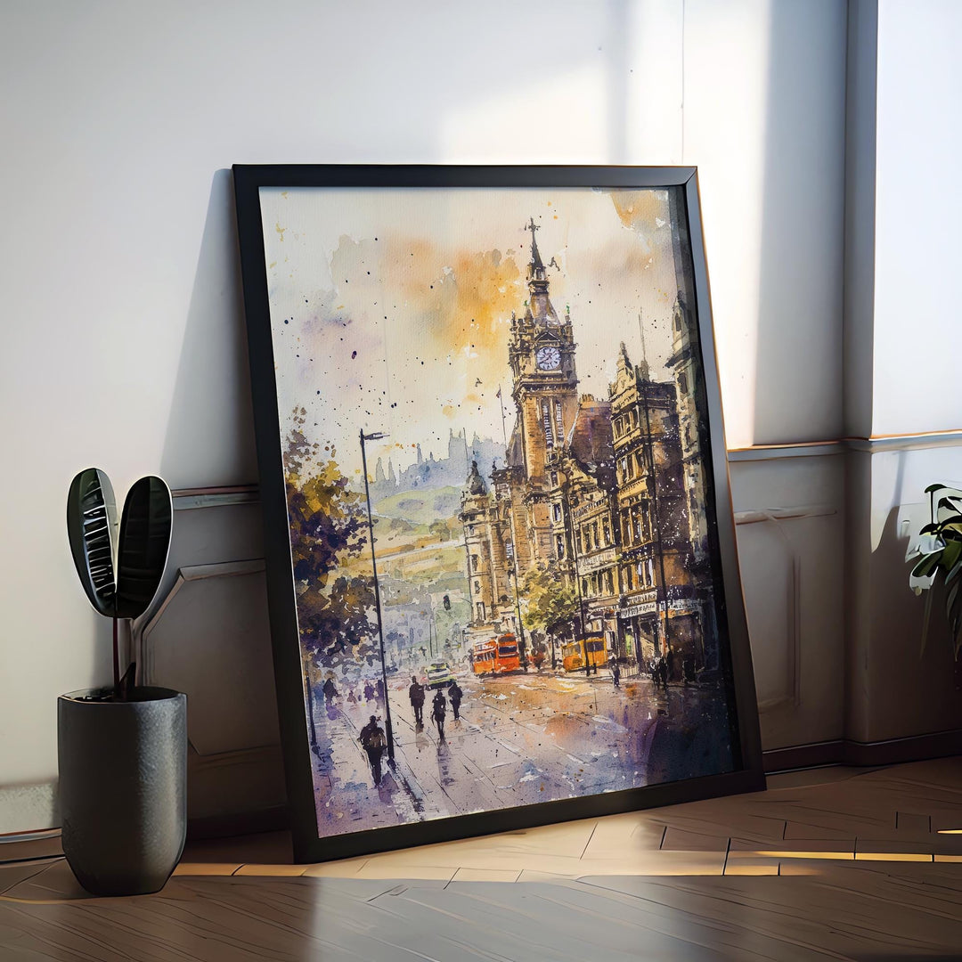 Bradford Watercolor Poster Bradford Travel Print England Wall Art Bradford City Decor Historic Architecture Yorkshire Scene Landscape