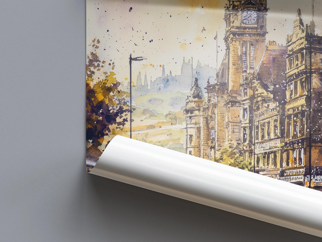 Bradford Watercolor Poster Bradford Travel Print England Wall Art Bradford City Decor Historic Architecture Yorkshire Scene Landscape