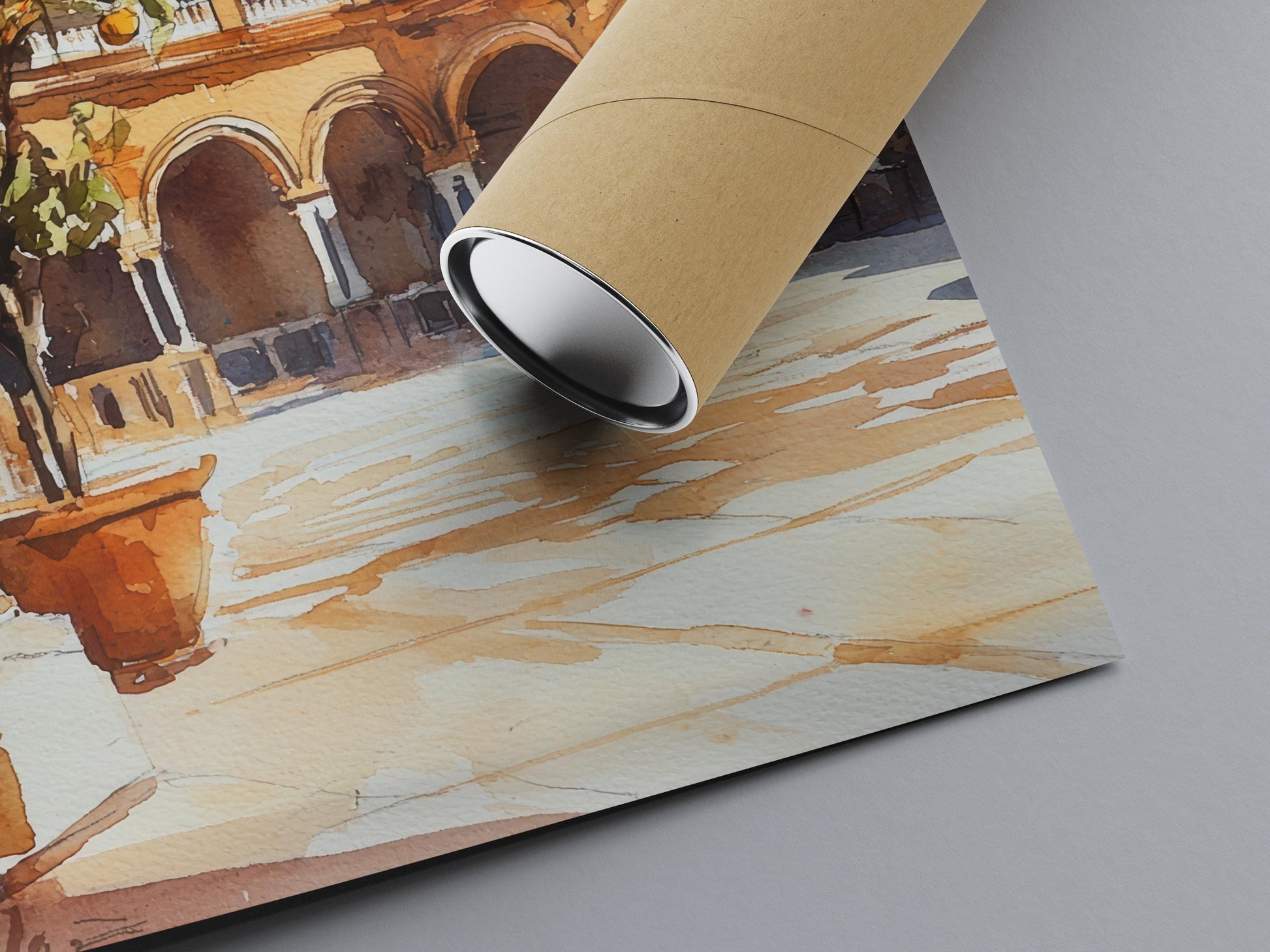 Seville Watercolor Poster Seville Travel Print Seville Wall Art Seville Cityscape Painting Seville Souvenir Spain Decor