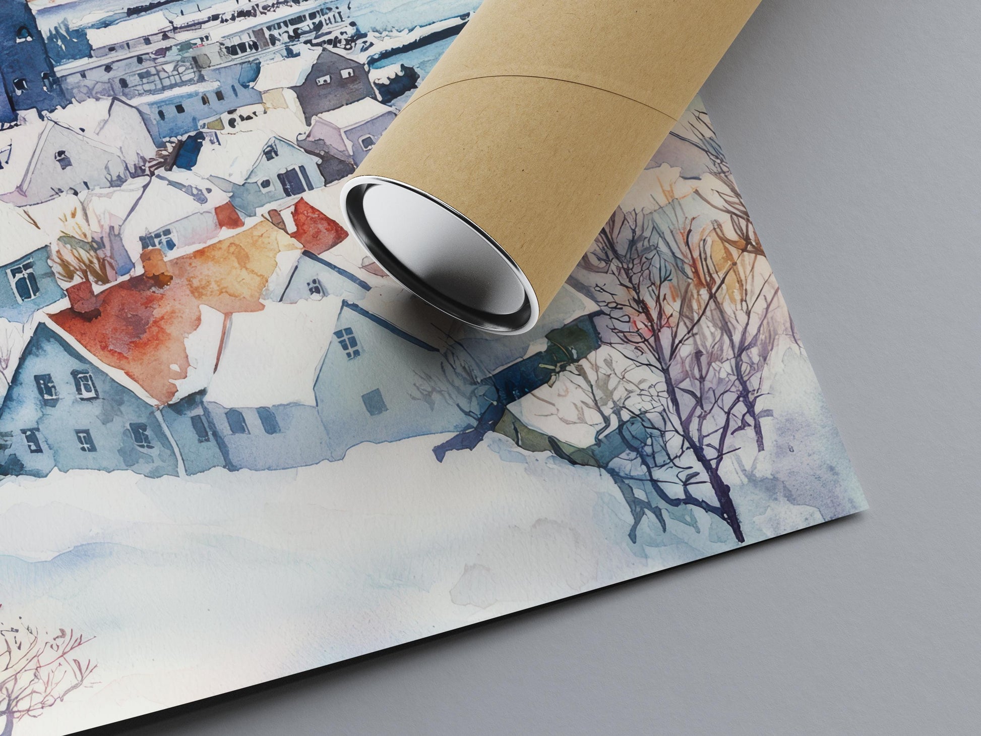 Reykjavik Watercolor Poster Reykjavik Travel Print Reykjavik Wall Art Reykjavik Cityscape Painting Iceland Souvenir Decor