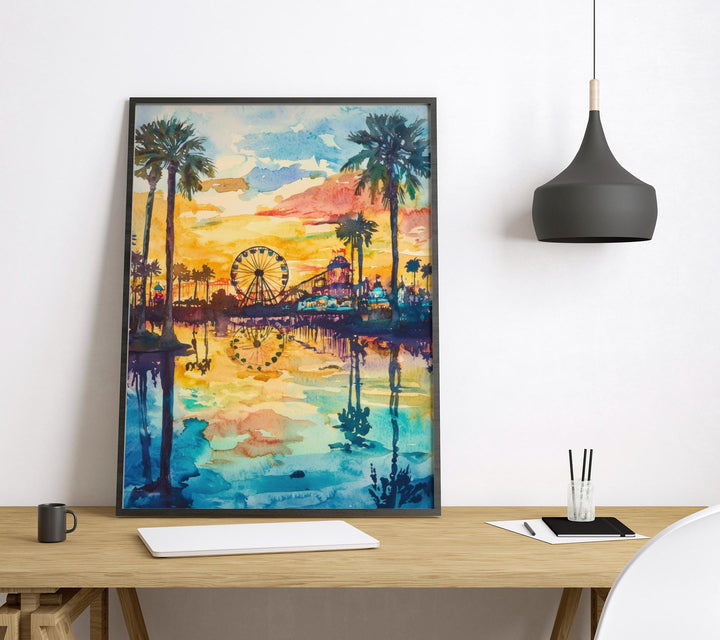 Orlando Watercolor Poster Orlando Travel Print Orlando Wall Art Orlando Cityscape Painting Orlando Souvenir Florida Decor