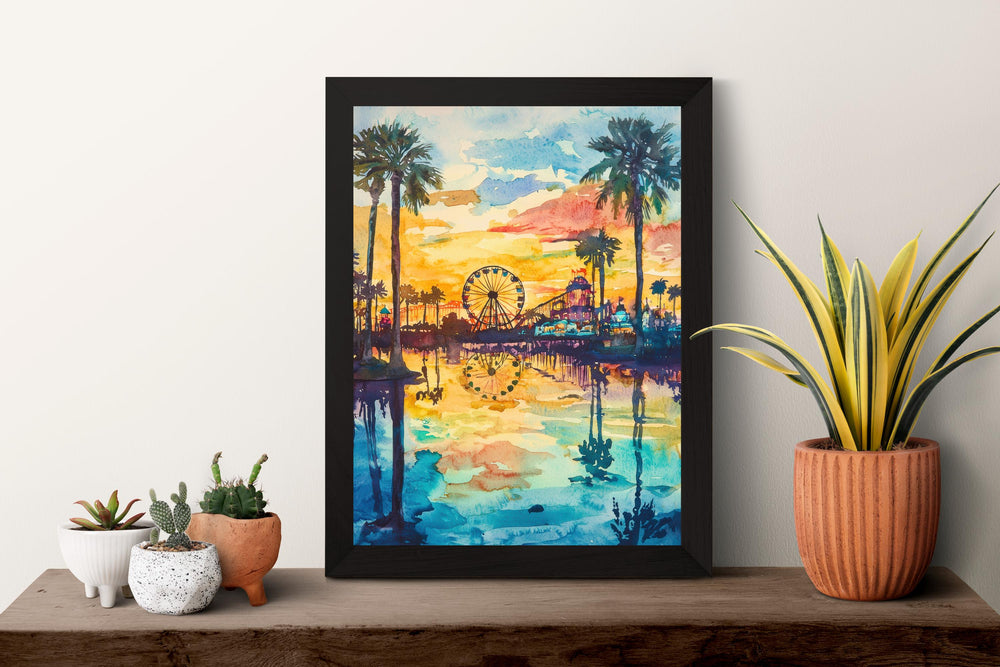 Orlando Watercolor Poster Orlando Travel Print Orlando Wall Art Orlando Cityscape Painting Orlando Souvenir Florida Decor