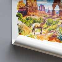 Arches National Park Watercolor Poster Arches Travel Print Utah Wall Art Arches Landscape Decor Desert Arch Scene Southwest Nature Print