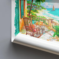 Barbados Watercolor Poster Barbados Travel Print Barbados Wall Art Caribbean Island Painting Barbados Souvenir Decor