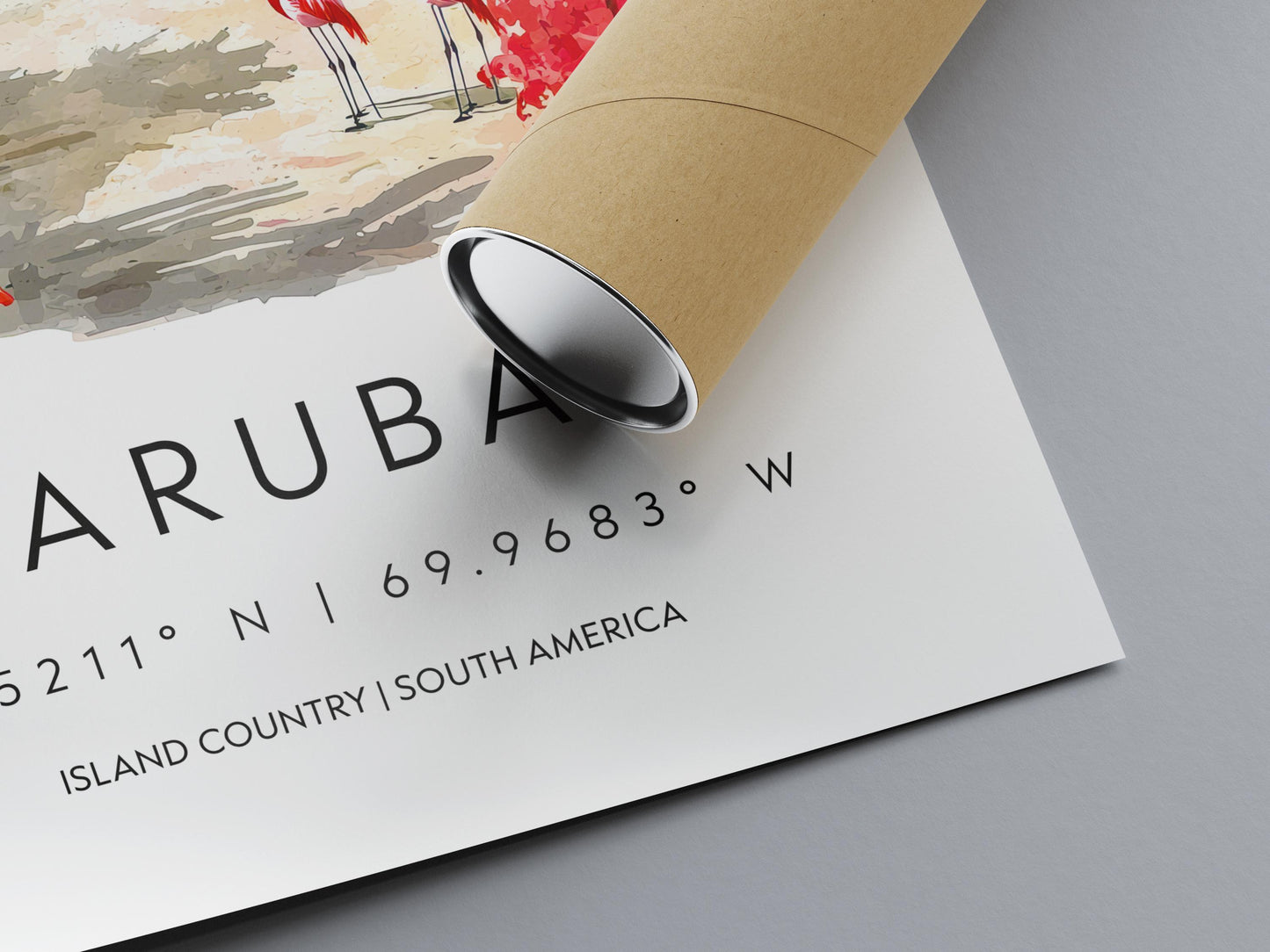 Aruba Watercolor Poster Aruba Travel Print Aruba Wall Art Aruba Island Painting Caribbean Souvenir Tropical Beach Decor