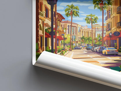 San Jose Travel Poster California Wall Art Cityscape Print Silicon Valley View Illustration Bay Area Decor San Jose Gift Souvenir
