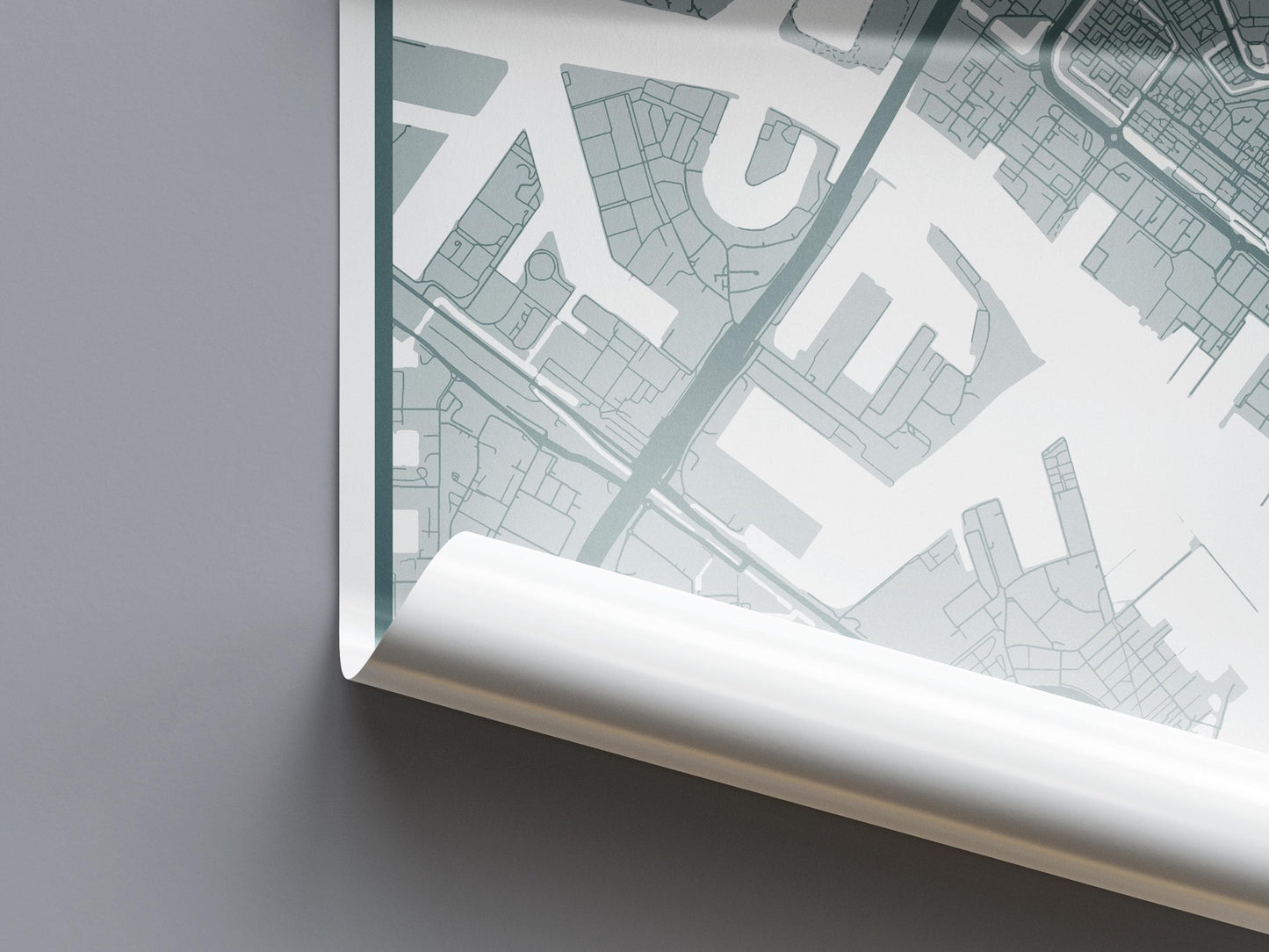 Amsterdam Map Print (8 COLOURS AVAILABLE) Amsterdam City Poster Netherlands Wall Art Amsterdam Decor Street Map Art Urban Amsterdam