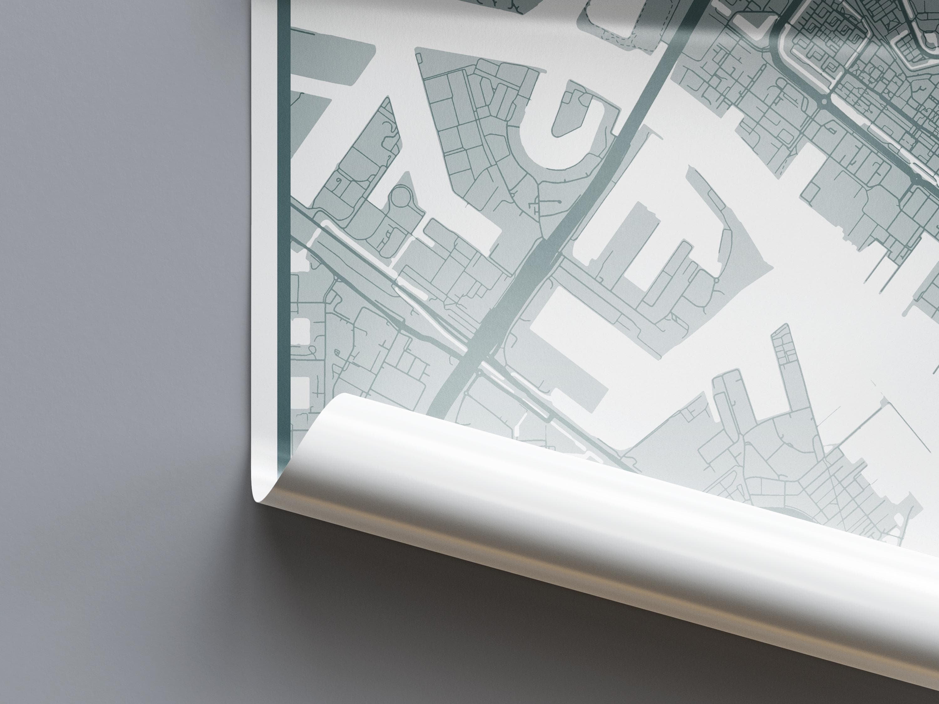 Amsterdam Map Print (8 COLOURS AVAILABLE) Amsterdam City Poster Netherlands Wall Art Amsterdam Decor Street Map Art Urban Amsterdam