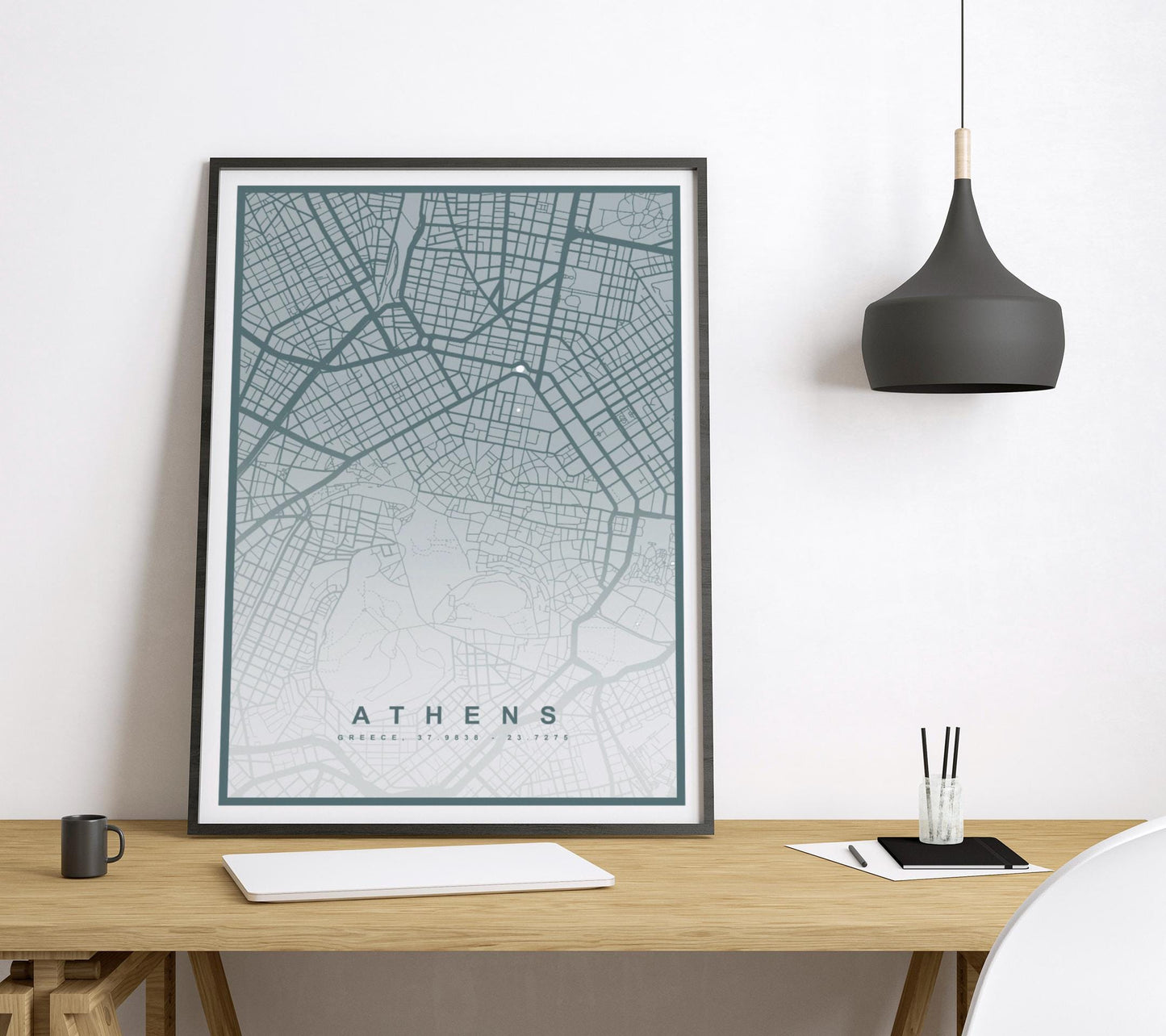 Athens Map Print (8 COLOURS AVAILABLE) Athens City Poster Greece Wall Art Athens Decor Urban Street Map Travel Illustration