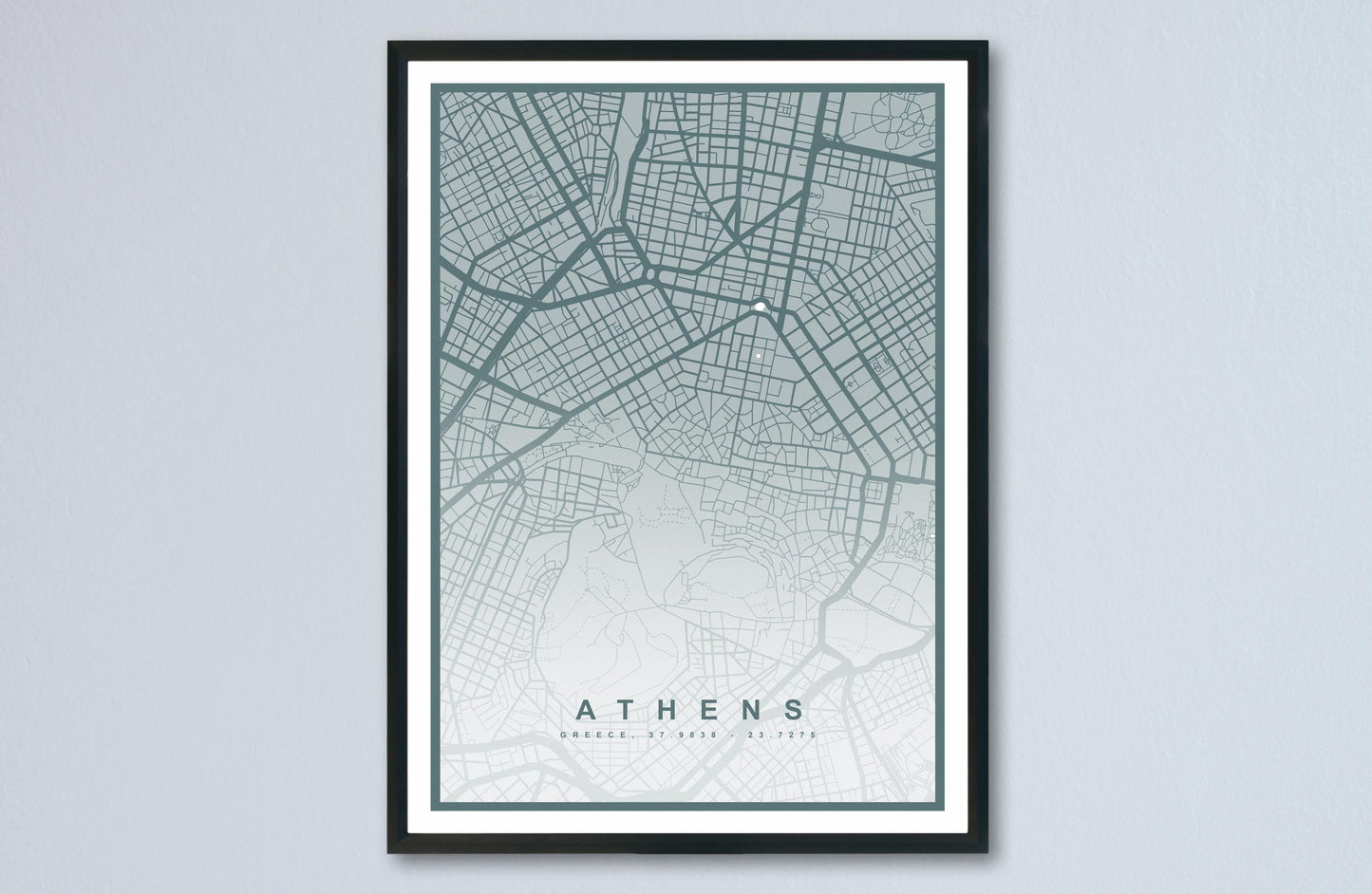 Athens Map Print (8 COLOURS AVAILABLE) Athens City Poster Greece Wall Art Athens Decor Urban Street Map Travel Illustration