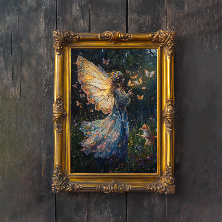 Butterfly Witch Print: Vintage Cottagecore, Dark Academia Wall Art