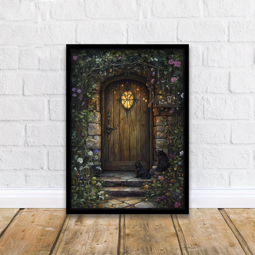 Secret Spell Door Print | Vintage Cottagecore Magical Illustration