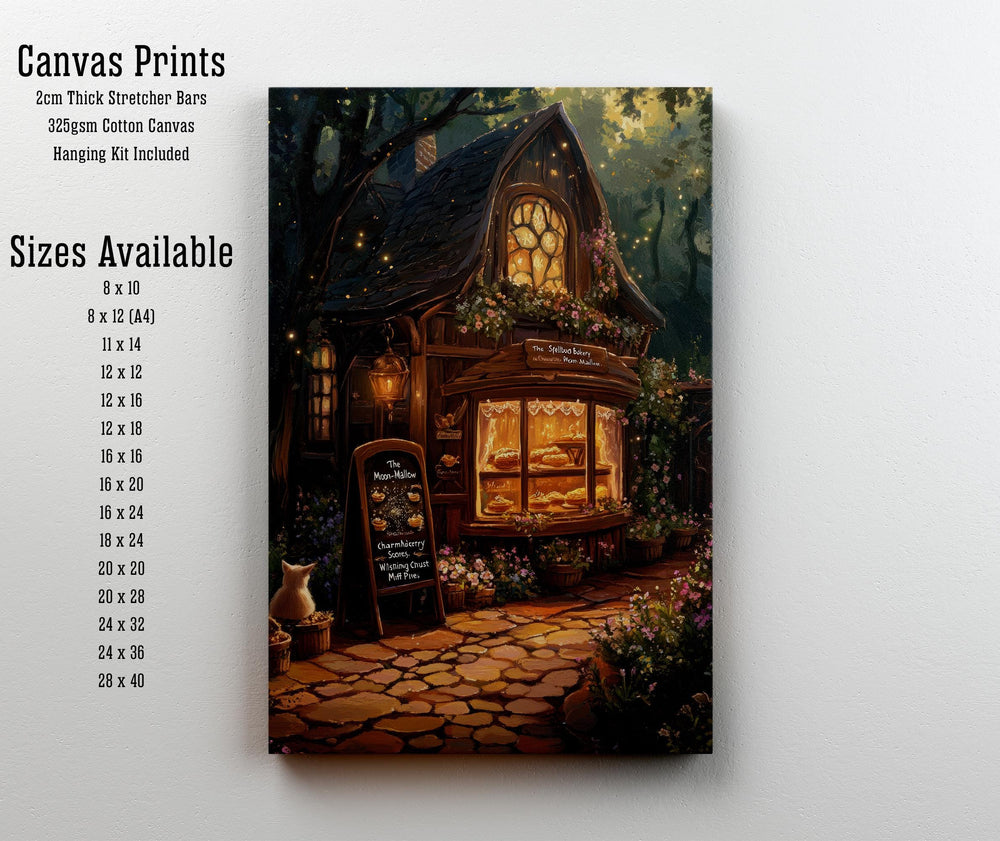 Cottagecore Bakery Print | Vintage Magical Art, Dark Academia Decor