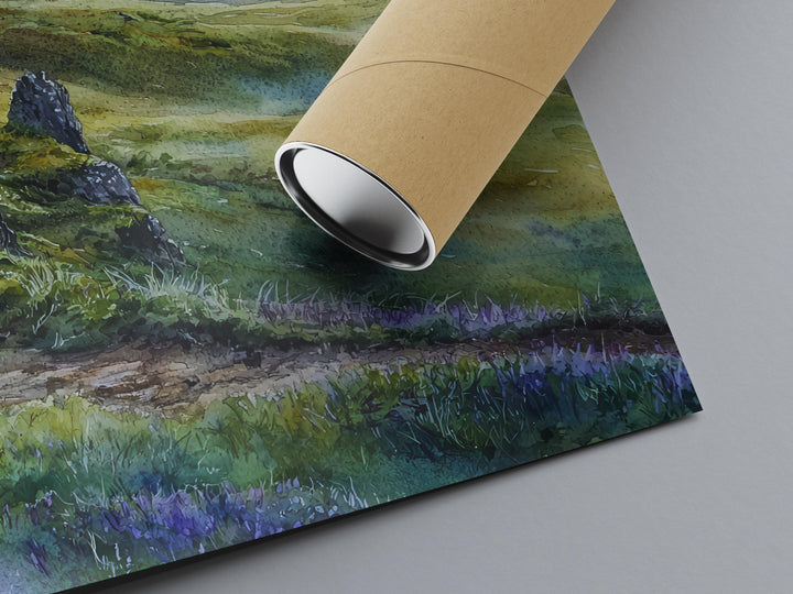 Isle of Skye Watercolor Poster Isle of Skye Travel Print Scotland Wall Art Landscape Painting Isle of Skye Decor