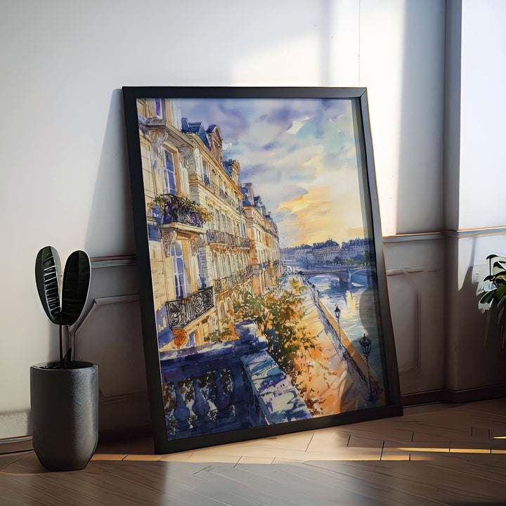 Bordeaux Watercolor Poster Bordeaux Travel Print France Wall Art Bordeaux Decor Wine City Scene Riverfront Landscape French View Print