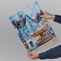 Angers Watercolor Poster Angers Travel Print France Wall Art Angers Decor Chateau Scene Loire Valley City View Historic Architecture Print