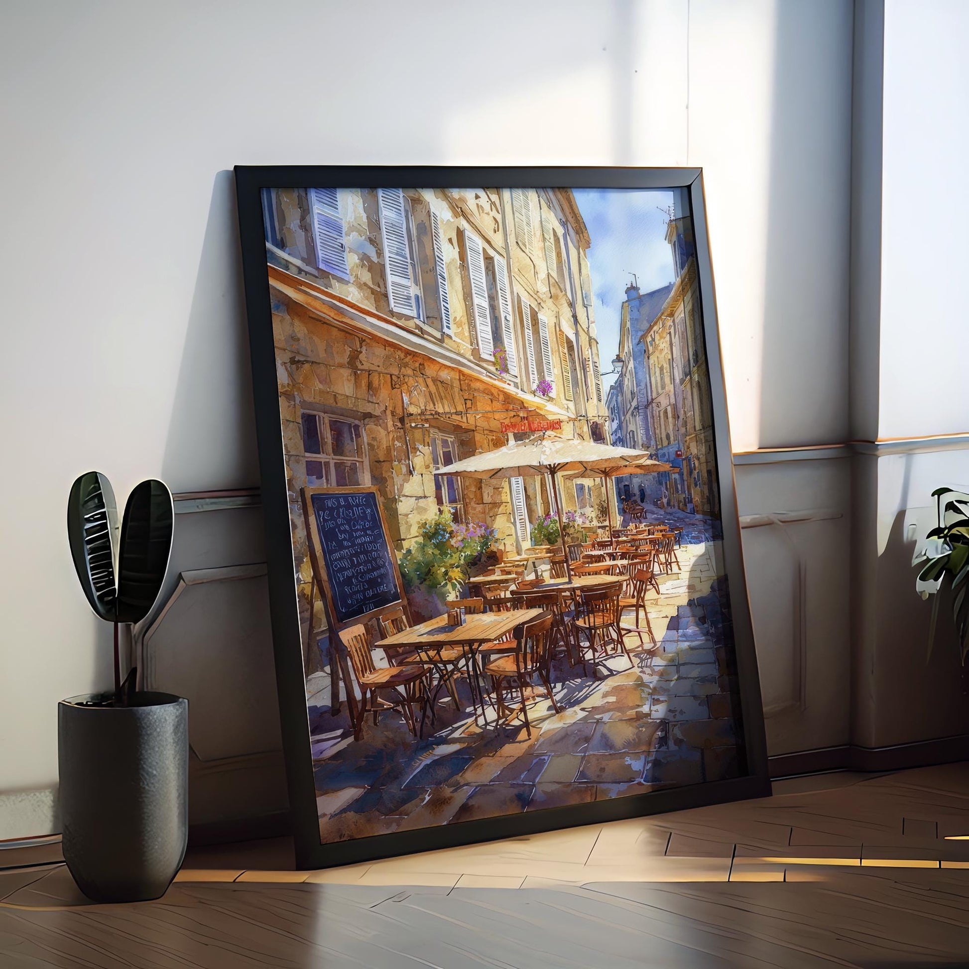 Aix en Provence Watercolor Poster Travel Print France Wall Art Aix en Provence Decor City Scene Lavender Market French Landscape Print