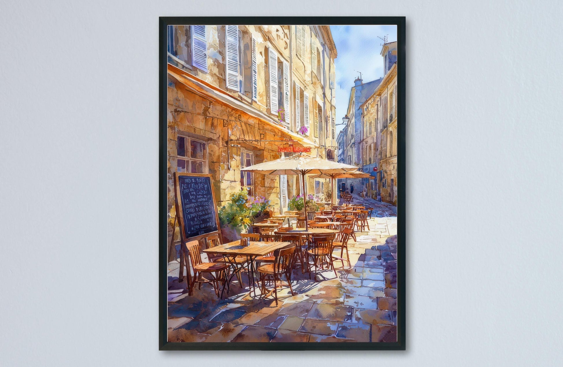 Aix en Provence Watercolor Poster Travel Print France Wall Art Aix en Provence Decor City Scene Lavender Market French Landscape Print