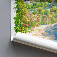 Angers Watercolor Poster Angers Travel Print France Wall Art Angers Decor Loire Valley Scene Chateau View Historic French City Print
