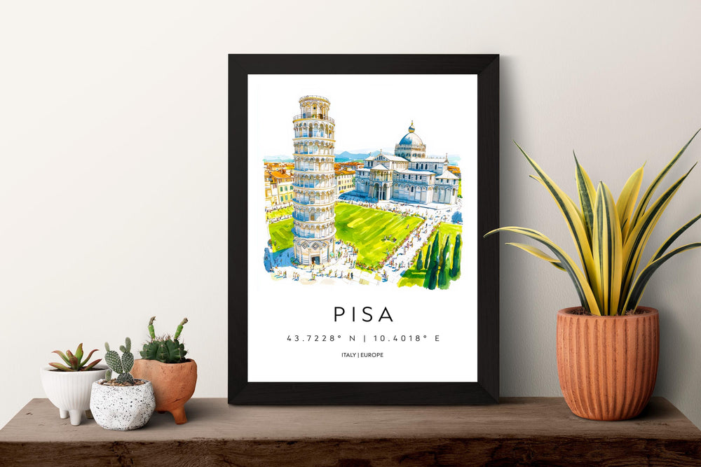 Pisa Travel Print Wall Art Pisa Wall Hanging Home Decor Pisa Gift Art Lovers Italy Art Lover Gift Pisa Print Italy Wall Art Decor