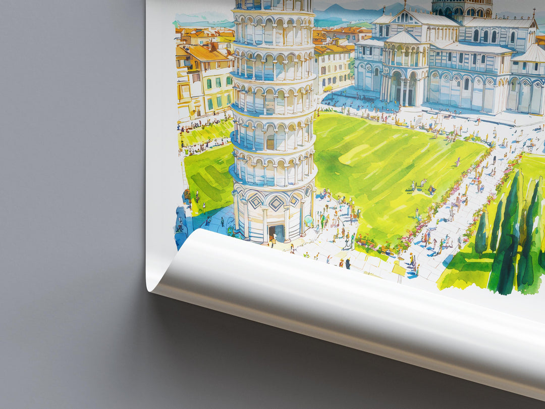 Pisa Travel Print Wall Art Pisa Wall Hanging Home Decor Pisa Gift Art Lovers Italy Art Lover Gift Pisa Print Italy Wall Art Decor