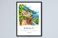 Amalfi Watercolor Poster Amalfi Italy Travel Print Wall Art Amalfi Home Decor Amalfi Gift Art Lovers Italy Art Amalfi Coastline
