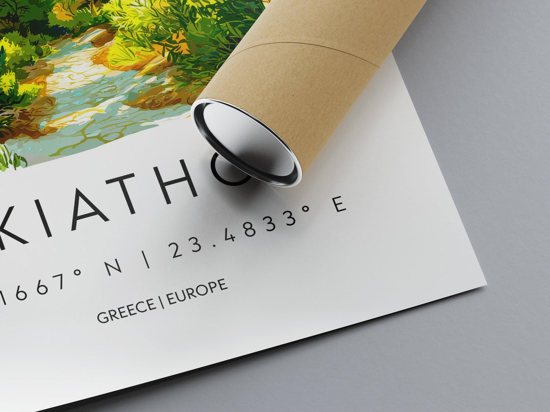 Skiathos Watercolor Poster Skiathos Greece Travel Print Wall Art Skiathos Home Decor Skiathos Gift Art Lovers Greece Art Skiathos Island