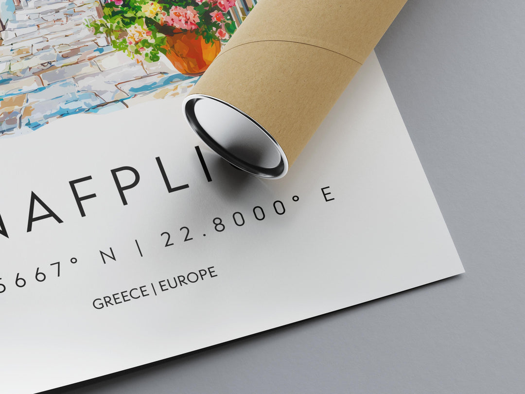 Nafplio Watercolor Poster Nafplio Greece Travel Print Wall Art Nafplio Home Decor Nafplio Gift Art Lovers Greece Art Nafplio Castle
