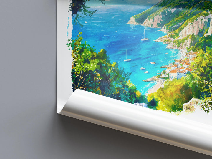 Lefkada Watercolor Poster Lefkada Greece Travel Print Wall Art Lefkada Home Decor Lefkada Gift Art Lovers Greece Art Lefkada Island