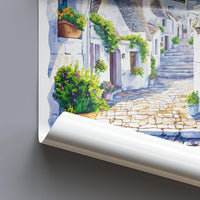 Alberobello Watercolor Poster Alberobello Italy Travel Print Wall Art Alberobello Home Decor Alberobello Gift Art Lovers Puglia Trulli