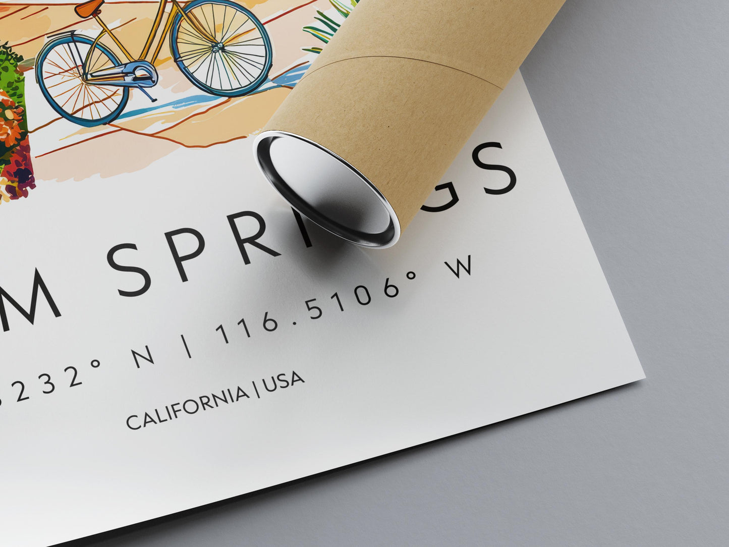 Palm Springs Watercolor Poster Palm Springs Travel Print California Wall Art Desert Painting Palm Springs Decor