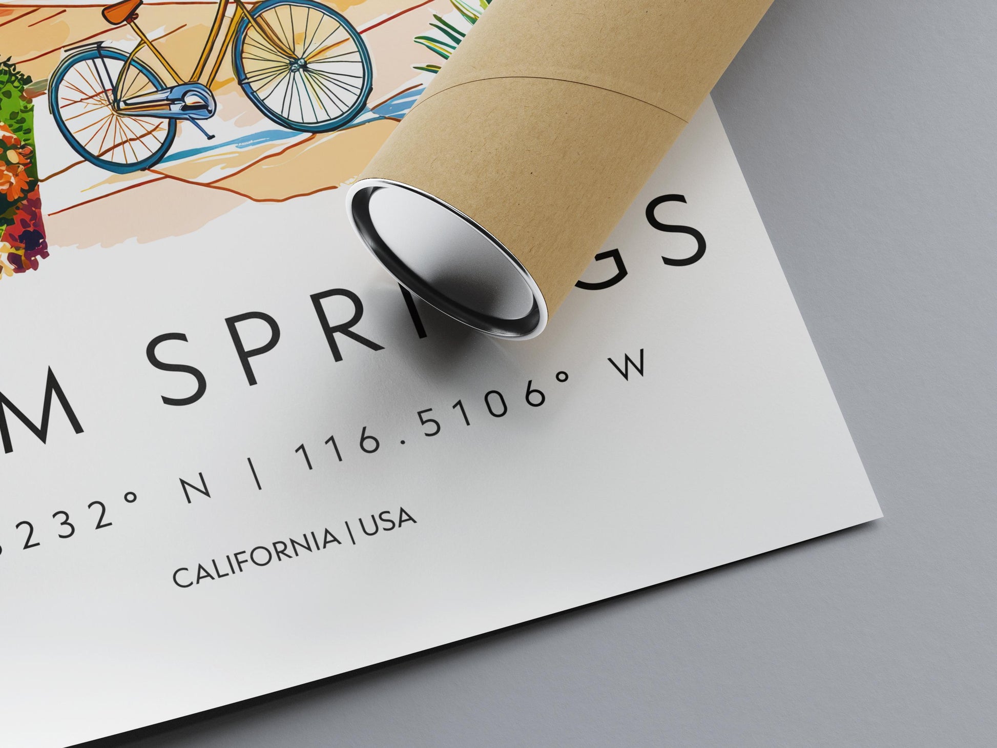 Palm Springs Watercolor Poster Palm Springs Travel Print California Wall Art Desert Painting Palm Springs Decor