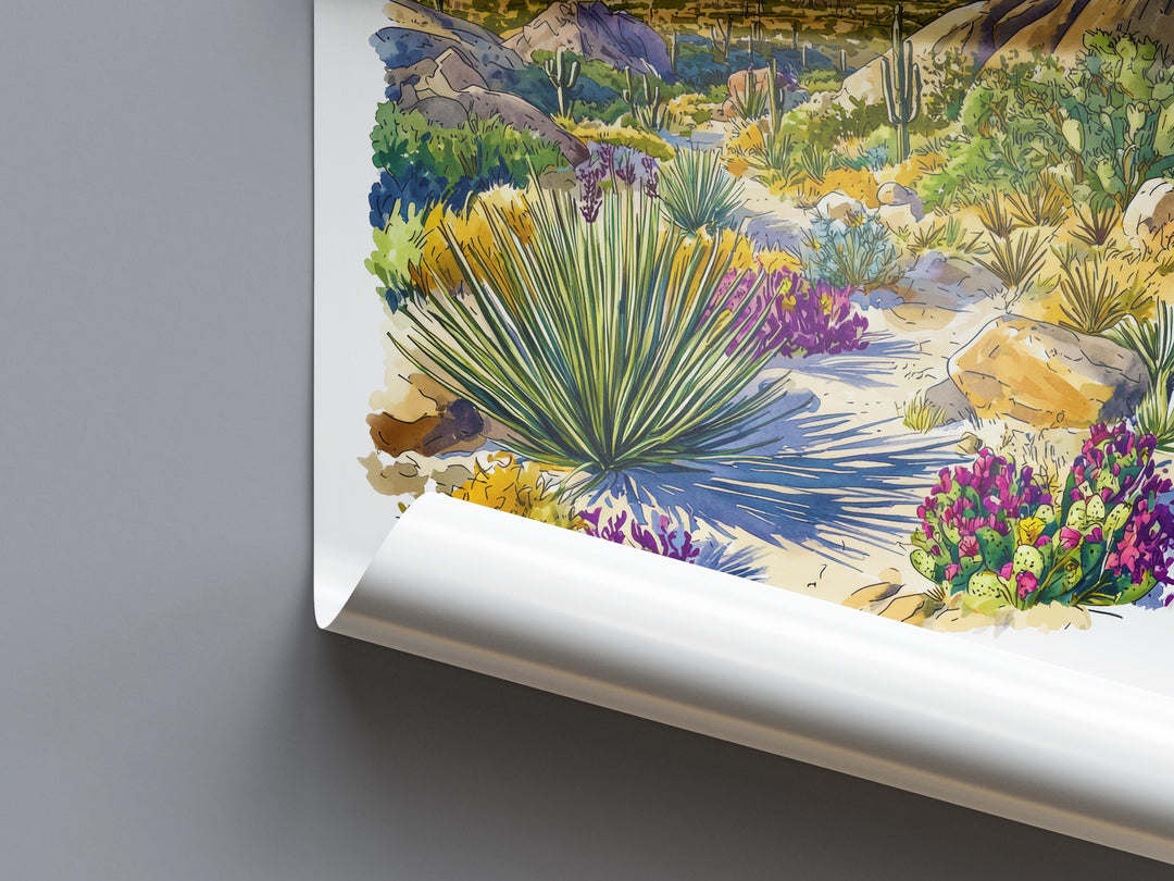 Anza-Borrego Watercolor Poster Anza-Borrego Travel Print Desert Wall Art California Park Painting Borrego Decor