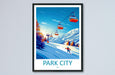 Park City Travel Poster Utah Wall Art Mountain Resort Print Ski Town Illustration Snowy Landscape Decor Park City Gift Souvenir Scene