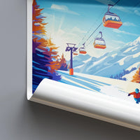 Park City Travel Poster Utah Wall Art Mountain Resort Print Ski Town Illustration Snowy Landscape Decor Park City Gift Souvenir Scene