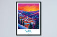 Vail Travel Poster Colorado Wall Art Ski Resort Print Mountain Village Illustration Snowy Landscape Decor Vail Gift Souvenir Scene