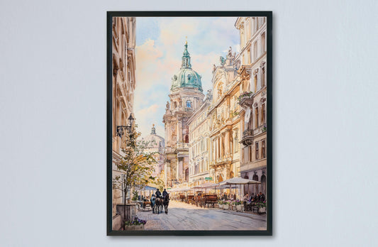 Vienna Watercolor Poster Vienna Travel Print Vienna City Art Vienna Wall Decor Vienna Austria Painting
