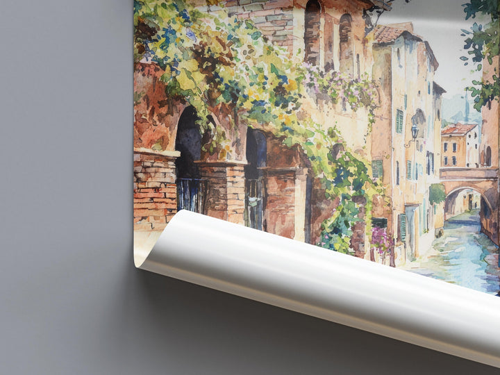 Verona Watercolor Poster Verona Travel Print Verona Italy Art Verona Wall Decor Verona City Painting
