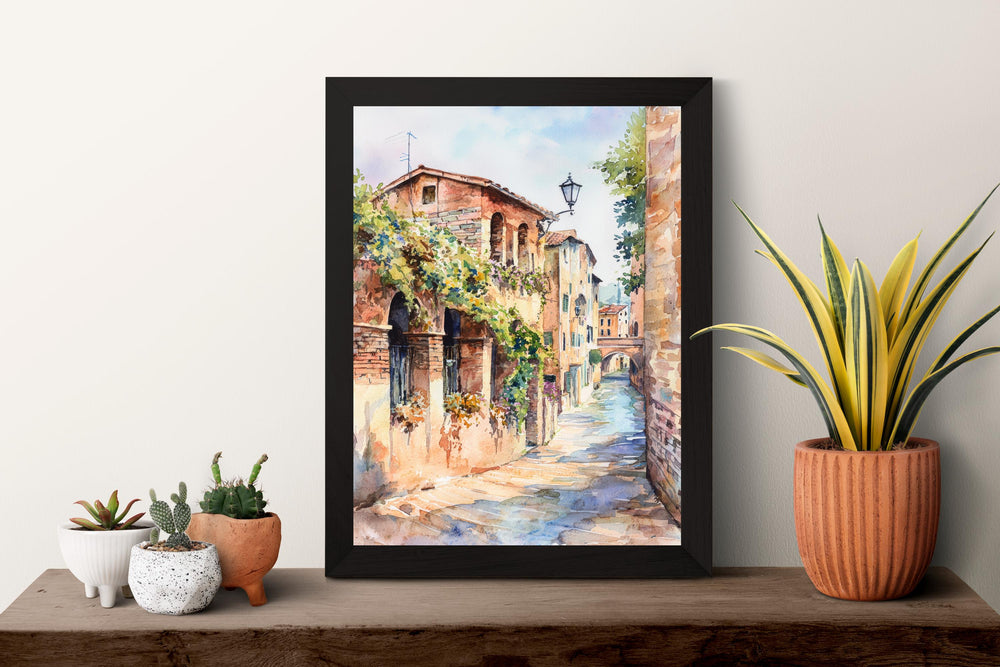 Verona Watercolor Poster Verona Travel Print Verona Italy Art Verona Wall Decor Verona City Painting