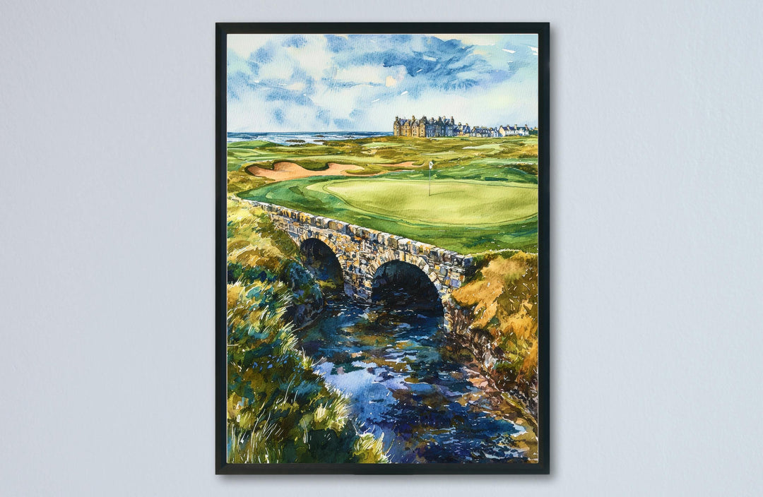 St Andrews Watercolor Poster St Andrews Golf Print St Andrews Travel Art St Andrews Scotland Decor St Andrews Wall Art
