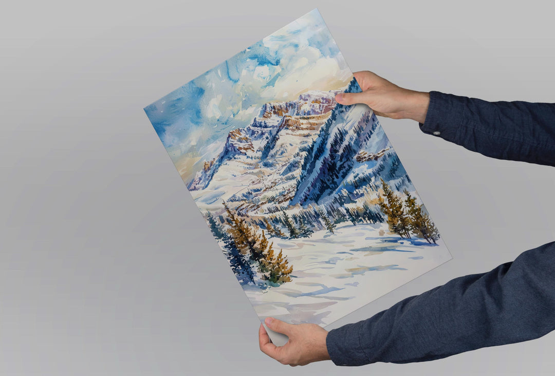 Snowbird Watercolor Poster Snowbird Ski Print Snowbird Utah Art Snowbird Mountain Decor Snowbird Wall Art