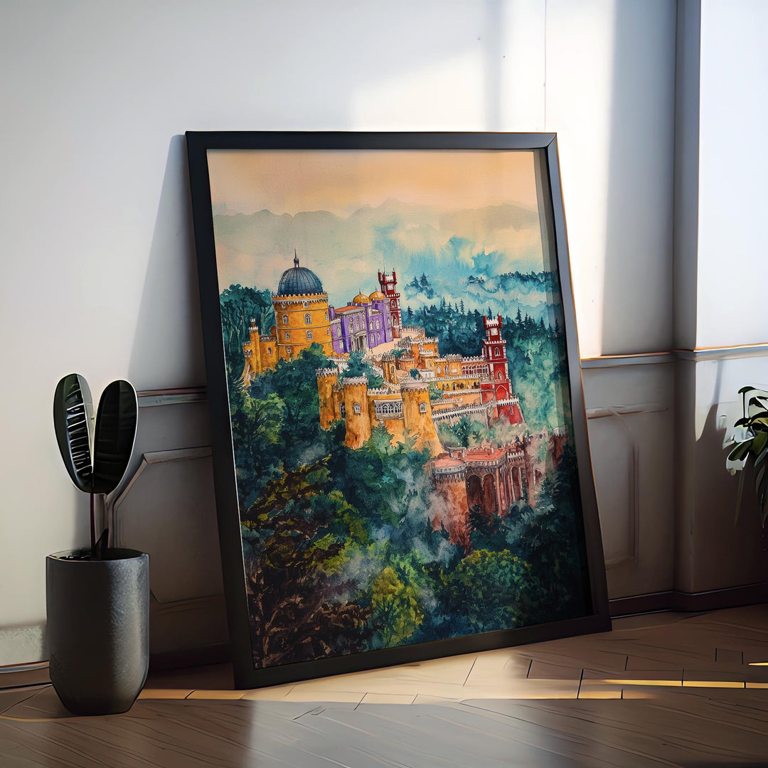 Sintra Watercolor Poster Sintra Travel Print Sintra Portugal Art Sintra Palace Decor Sintra Wall Art
