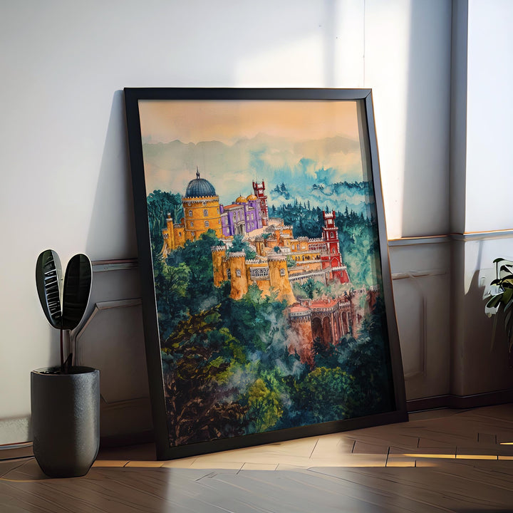 Sintra Watercolor Poster Sintra Travel Print Sintra Portugal Art Sintra Palace Decor Sintra Wall Art
