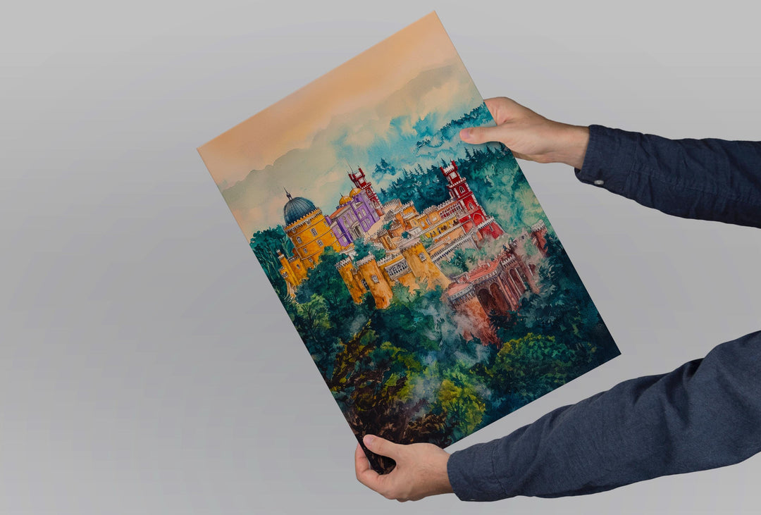 Sintra Watercolor Poster Sintra Travel Print Sintra Portugal Art Sintra Palace Decor Sintra Wall Art