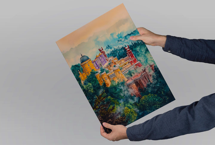 Sintra Watercolor Poster Sintra Travel Print Sintra Portugal Art Sintra Palace Decor Sintra Wall Art