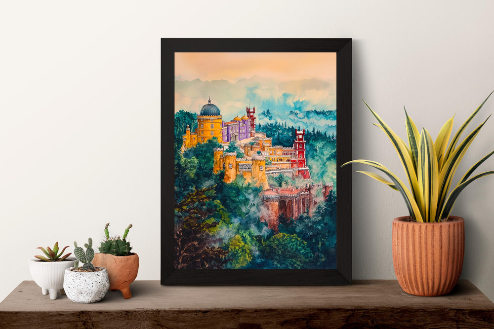 Sintra Watercolor Poster Sintra Travel Print Sintra Portugal Art Sintra Palace Decor Sintra Wall Art
