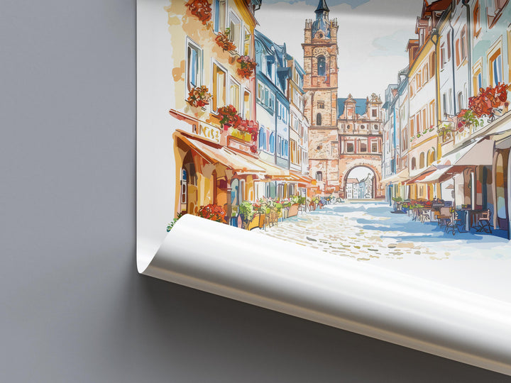 Trier Watercolor Poster Trier Germany Travel Print Wall Art Trier Home Decor Trier Gift Art Lovers Germany Art Trier Roman City